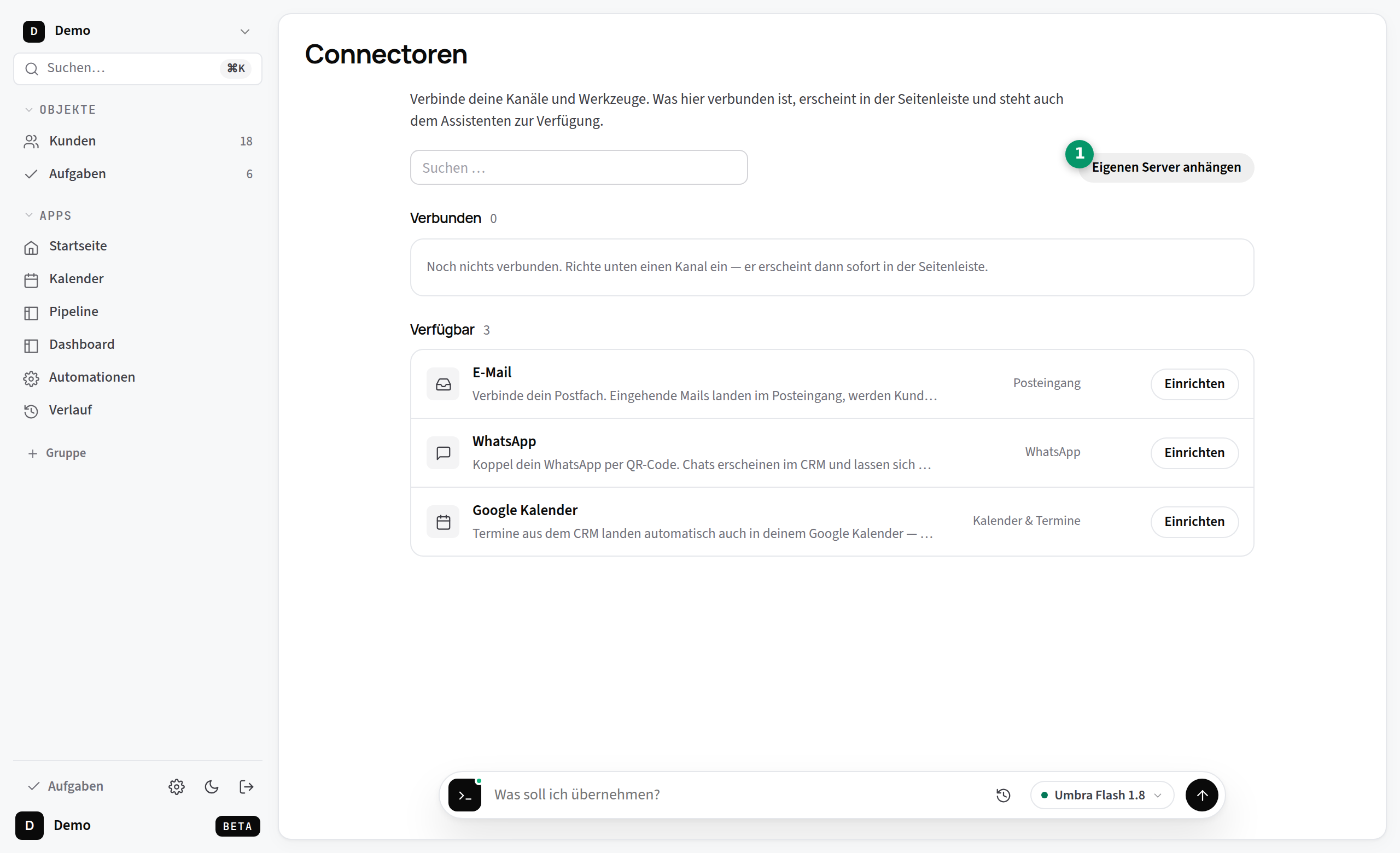 Der Connector-Store, nach Zustand sortiert